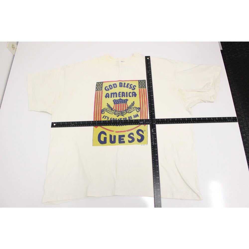 Vintage God Bless America GUESS T Shirt XL - Picture 7 of 9